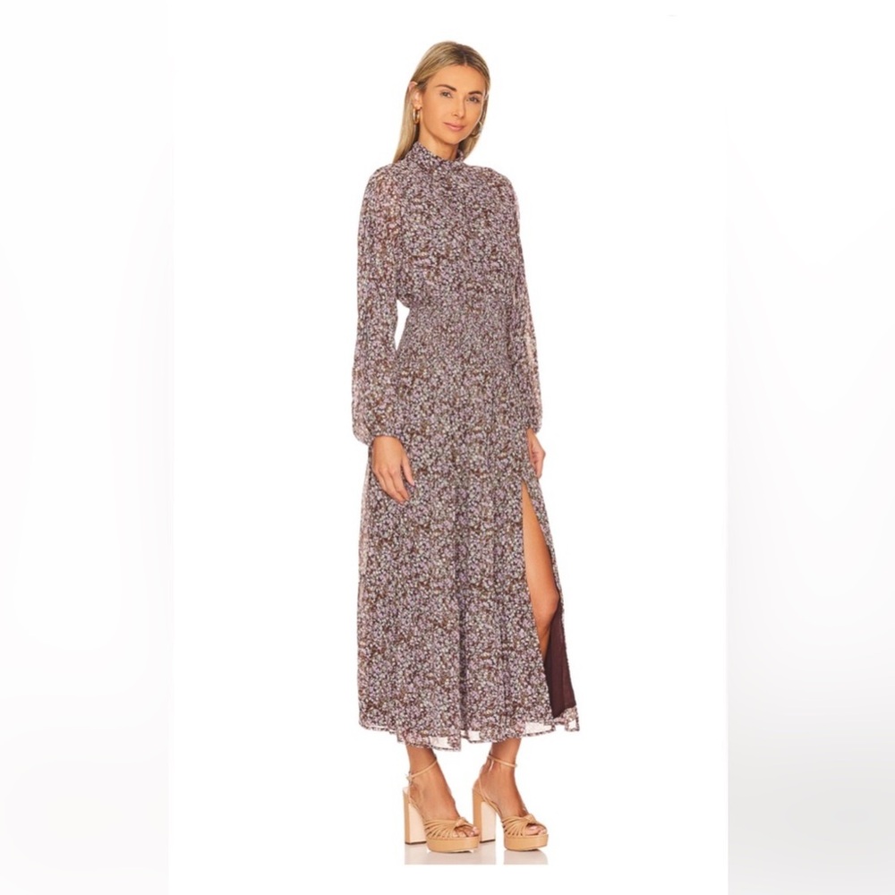ASTR the label floral smocked boho midi dress